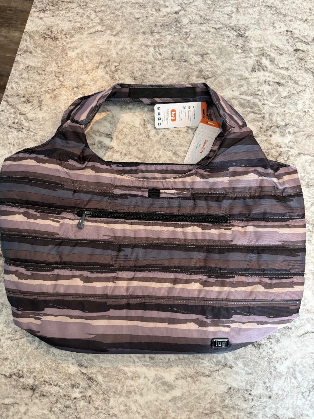NWT Lug Gondola Shoulder Bag Painted Pearl Multi Pocket Tote